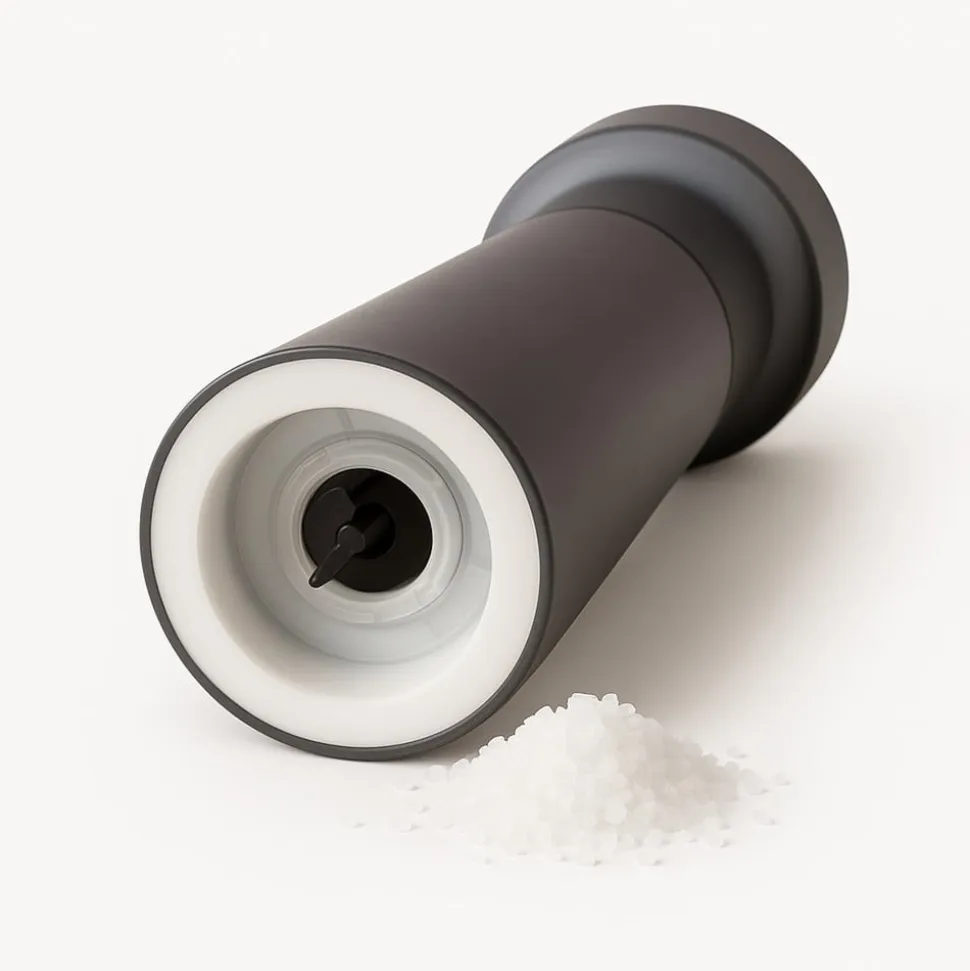 Lucande LED-peberkværn Pepper, mørkegrå, batteri, IP44