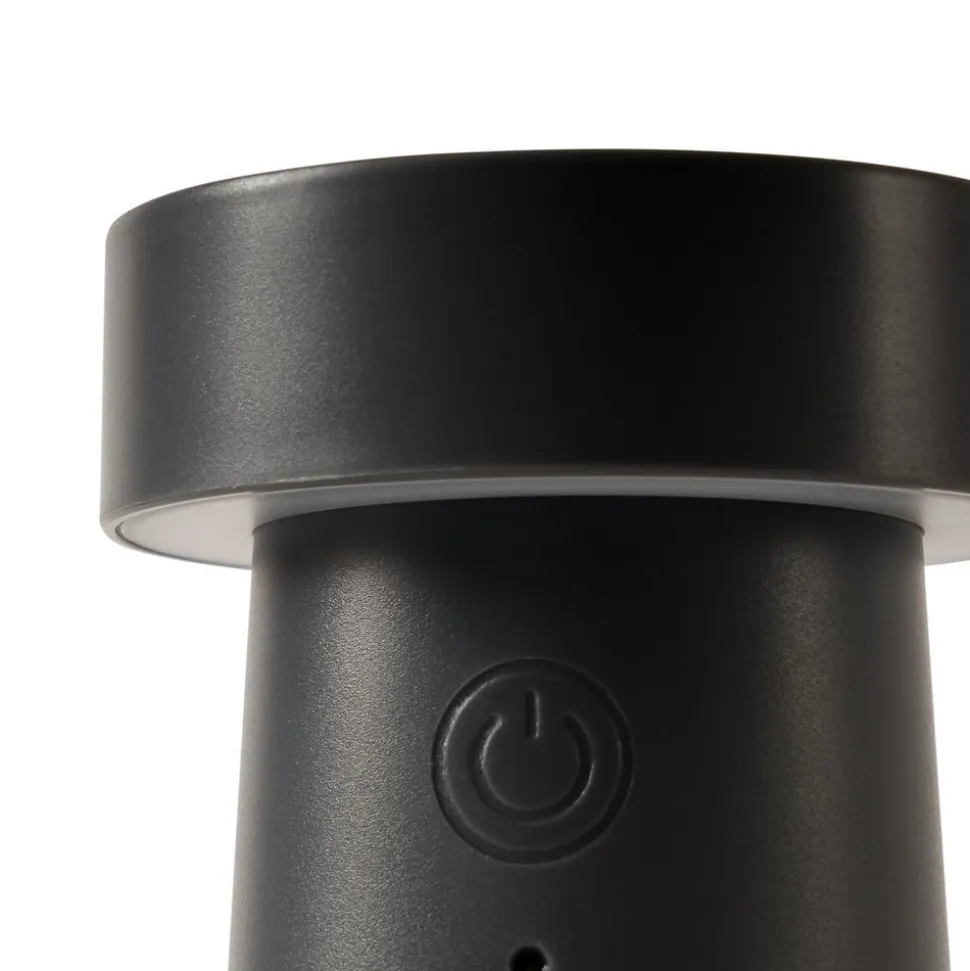 Lucande LED-peberkværn Pepper, mørkegrå, batteri, IP44