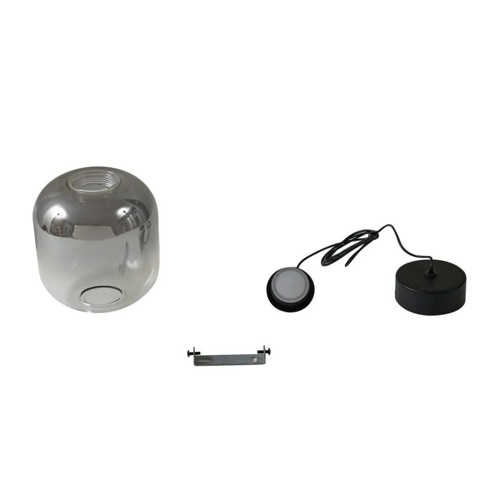 Lucande LED-pendel Avelina, Ø 14cm , 1-lys. sort