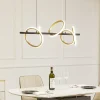 Lucande LED-pendel Madu, sort, metal, 92,5 cm lang