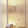 Lucande LED-pendel Nojus, træ, op/ned, Ø 6 cm