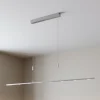 Lucande LED-pendellampe Arnik, 180 cm, nikkelfarvet, dæmpbar