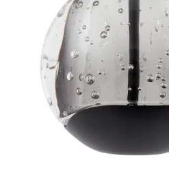 Lucande LED-pendellampe Hayley, sort, 3 lyskilder, glas