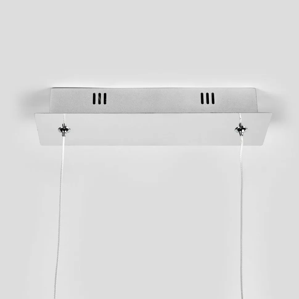 Lucande LED-pendellampe Lorian, 99 cm, krom, metal