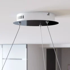 Lucande LED-pendellampe Lyani, 80 cm, krom, dæmpbar