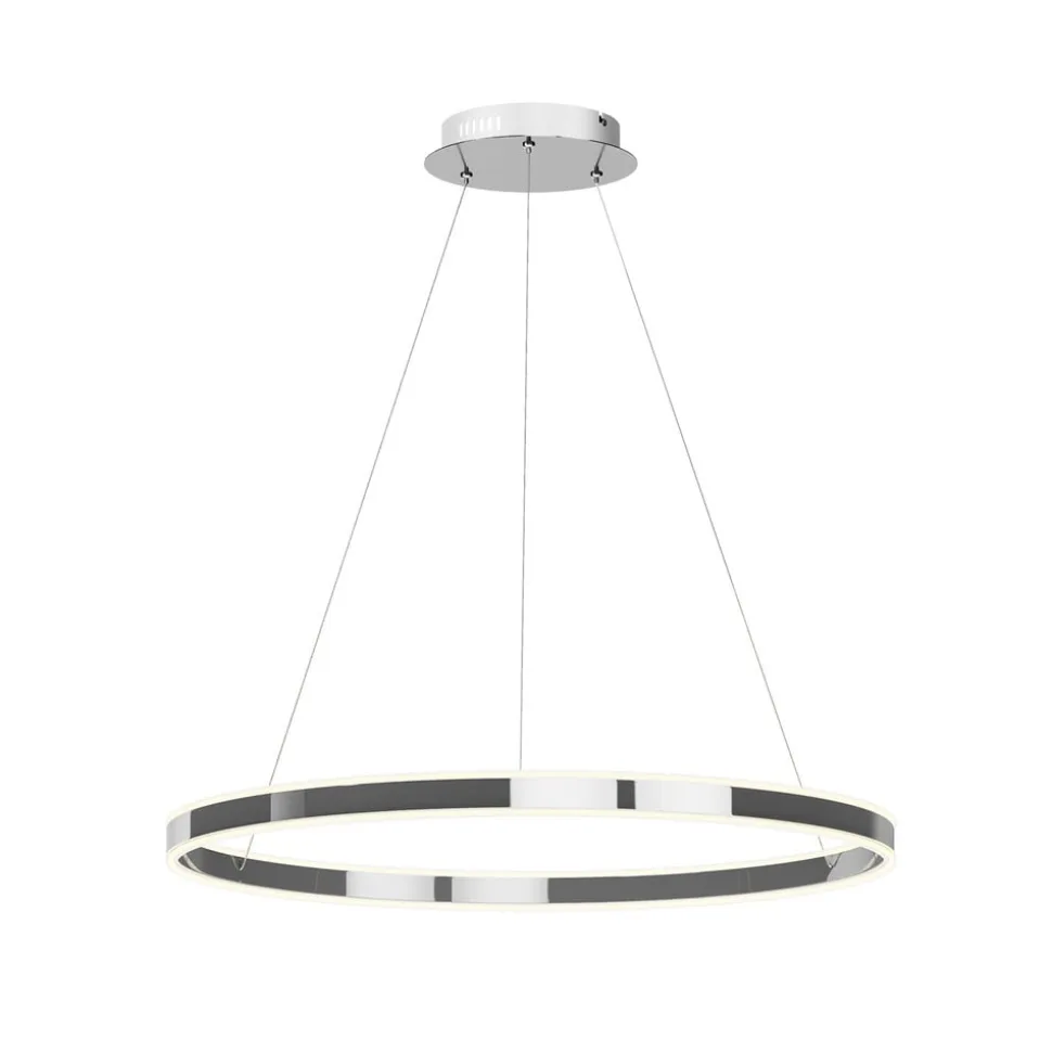 Lucande LED-pendellampe Lyani, 80 cm, krom, dæmpbar