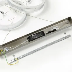 Lucande LED-pendellampe Lyani, 85 cm, 2 lyskilder, krom, dæmpbar