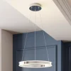 Lucande LED-pendellampe Lyani, Ø 50 cm, krom, dæmpbar