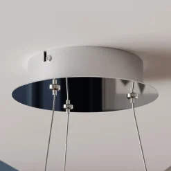 Lucande LED-pendellampe Lyani, Ø 50 cm, krom, dæmpbar