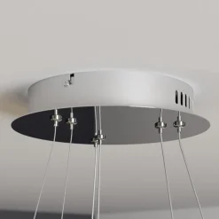 Lucande LED-pendellampe Lyani, 60 cm, 2 lyskilder, krom, dæmpbar