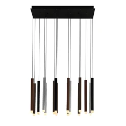 Lucande LED-pendellampe Stoika, 80 cm, 16-lys, kantet