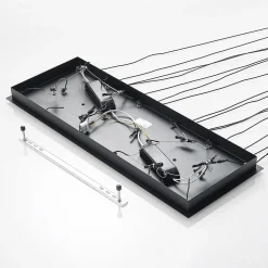 Lucande LED-pendellampe Stoika, 80 cm, 16-lys, kantet