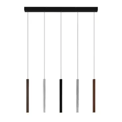 Lucande LED-pendellampe Stoika, 88 cm, 5 lyskilder, metal