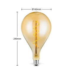 Lucande LED-pære E27 A160 4W 2.700K dæmpbar ravfarvet