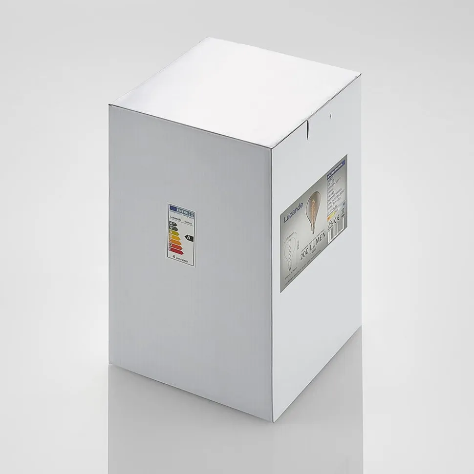 Lucande LED-pære E27 A160 4W 1.800K dæmpbar røgfarvet