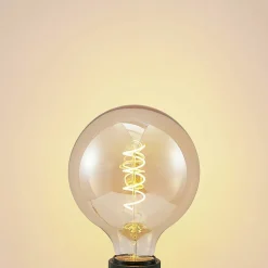 Lucande LED-pære E27 G125 4W 2.700K dæmpbar ravfarvet