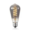 Lucande LED-pære E27 ST64 4W smoke 1.800 K dæmpbar