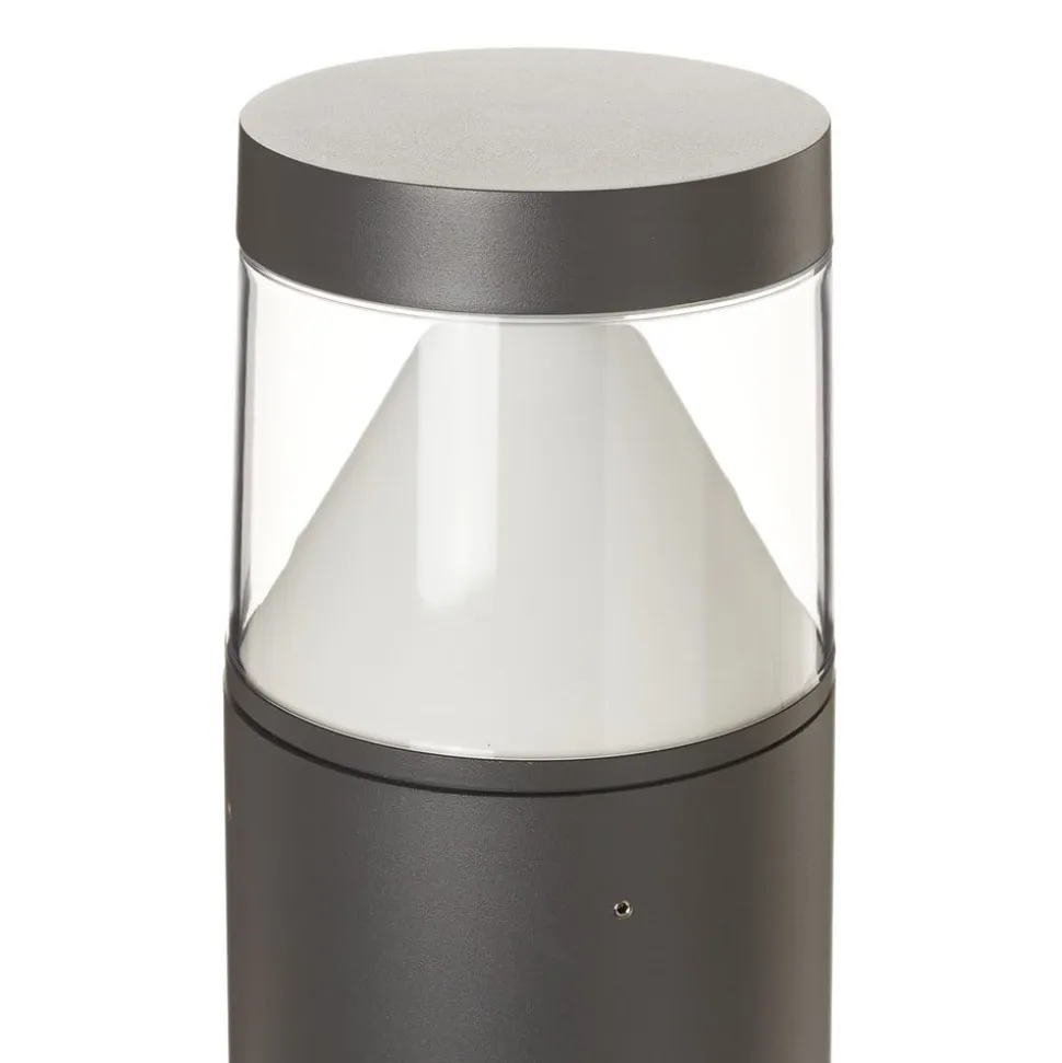 Lucande LED-pullert Darja, antracit, metal, 100 cm, IP54