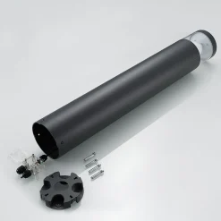 Lucande LED-pullert Darja, antracit, metal, 100 cm, IP54