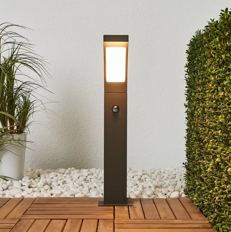 Lucande LED-pullert Juvia, 60 cm, bevægelsessensor, IP54