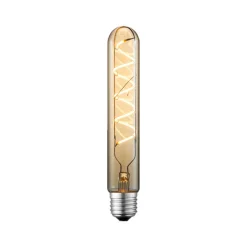 Lucande LED-rørpære, E27 4W, Ø 3 cm, ravfarvet, 2700K