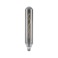 Lucande LED-rørpære, E27 4W, Ø 6 cm, røgfarvet, 1800K