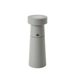 Lucande LED-saltbøsse Salt, lysegrå, batteri, IP44