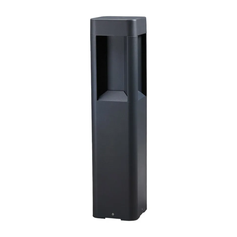 Lucande LED-sokkellampe Annika, antracit, metal, 50 cm