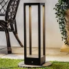 Lucande LED-sokkellampe Carlota, 50 cm, antracit, aluminium