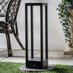 Lucande LED-sokkellampe Carlota, 50 cm, antracit, aluminium