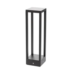 Lucande LED-sokkellampe Carlota, 50 cm, antracit, aluminium