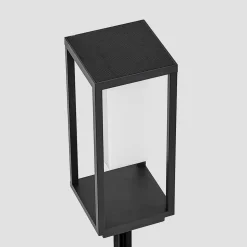 Lucande LED-sokkellampe Eliel, 34 cm, antracit, IP54