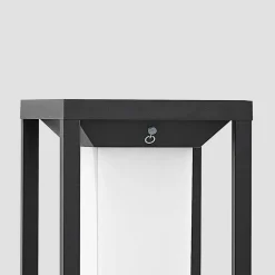 Lucande LED-sokkellampe Eliel, 34 cm, antracit, IP54