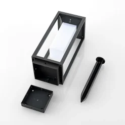 Lucande LED-sokkellampe Eliel, 34 cm, antracit, IP54
