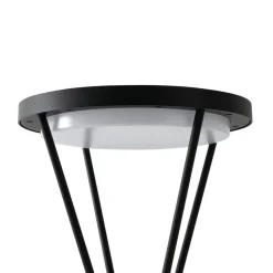 Lucande LED-sokkellampe Elario, 44 cm, sort, sensor