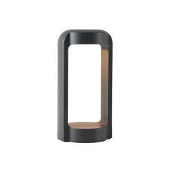 Lucande LED-sokkellampe Habsa, 30 cm, antracit, metal