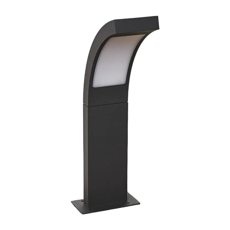 Lucande LED-sokkellampe Juvia, 40 cm, antracit, IP54