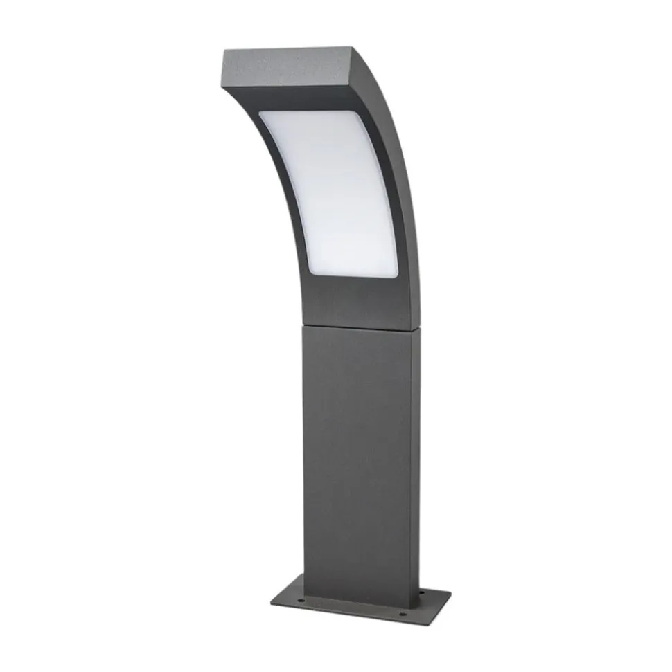 Lucande LED-sokkellampe Juvia, 40 cm, antracit, IP54