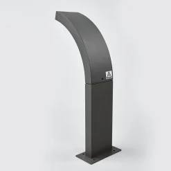 Lucande LED-sokkellampe Juvia, 40 cm, antracit, IP54