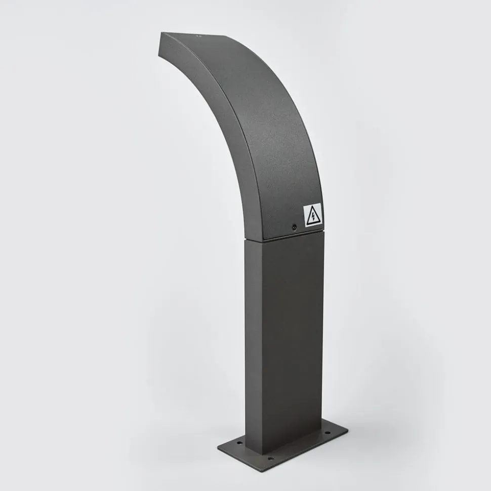 Lucande LED-sokkellampe Juvia, 40 cm, antracit, IP54