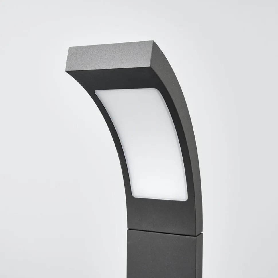 Lucande LED-sokkellampe Juvia, 40 cm, antracit, IP54