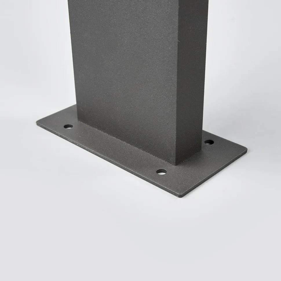 Lucande LED-sokkellampe Juvia, 40 cm, antracit, IP54