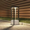 Lucande LED-sokkellampe Kalisa, IP65, 42 cm, grå, metal