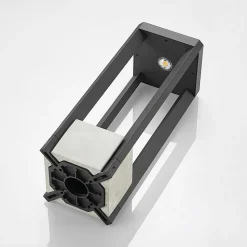 Lucande LED-sokkellampe Kalisa, IP65, 42 cm, grå, metal