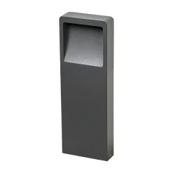 Lucande LED-sokkellampe Leya, 35 cm, antracit, metal, IP54