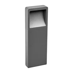 Lucande LED-sokkellampe Leya, 35 cm, antracit, metal, IP54