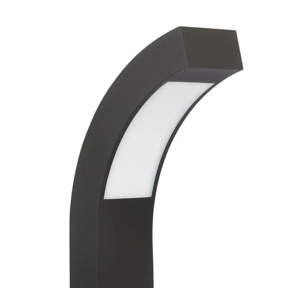 Lucande LED-sokkellampe Lennik, 40 cm, antracit, metal