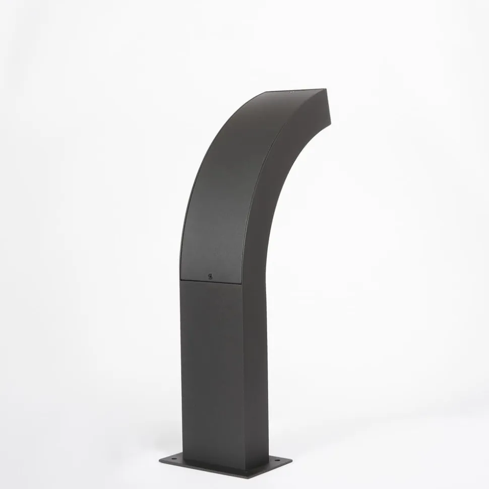 Lucande LED-sokkellampe Lennik, 40 cm, antracit, metal