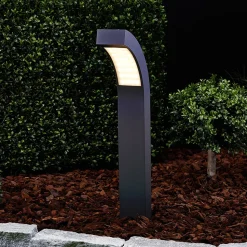 Lucande LED-sokkellampe Lennik, 60 cm, antracit, metal