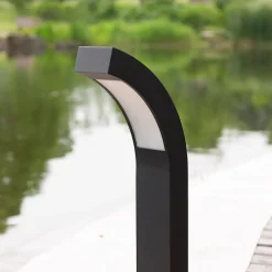 Lucande LED-sokkellampe Lennik, 60 cm, antracit, metal